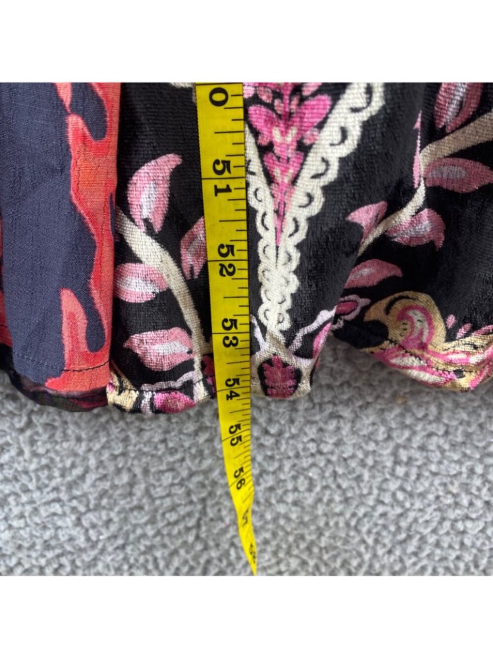 Soft Surroundings Dress Womens 14 Epiphany Multi Mixed Velvet Floral Maxi Boho - Picture 9 of 10